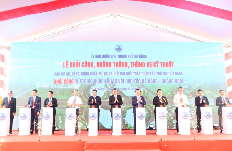 Đà Nẵng đồng loạt khởi công  các công trình chào mừng Đại hội Đại biểu Toàn quốc lần thứ XIV của Đảng  -0