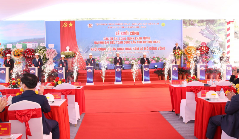 TKV khởi công 2 dự án trọng điểm chào mừng Đại hội Đảng toàn quốc lần thứ XIV -0
