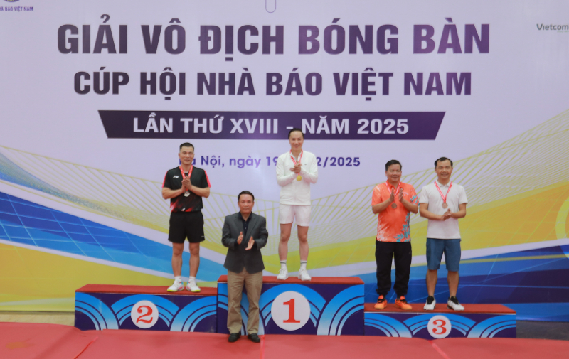 Đội Báo CAND đạt ba Huy chương Vàng Giải vô địch bóng bàn Cúp Hội Nhà báo Việt Nam 2025 -0
