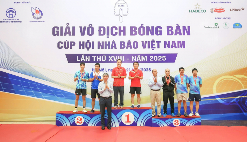 Đội Báo CAND đạt ba Huy chương Vàng Giải vô địch bóng bàn Cúp Hội Nhà báo Việt Nam 2025 -0