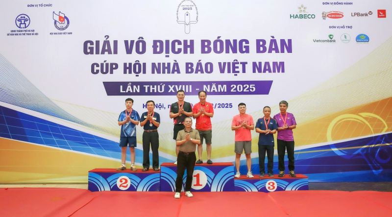 Đội Báo CAND đạt ba Huy chương Vàng Giải vô địch bóng bàn Cúp Hội Nhà báo Việt Nam 2025 -0