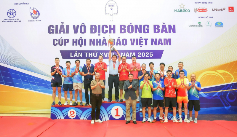 Đội Báo CAND đạt ba Huy chương Vàng Giải vô địch bóng bàn Cúp Hội Nhà báo Việt Nam 2025 -0