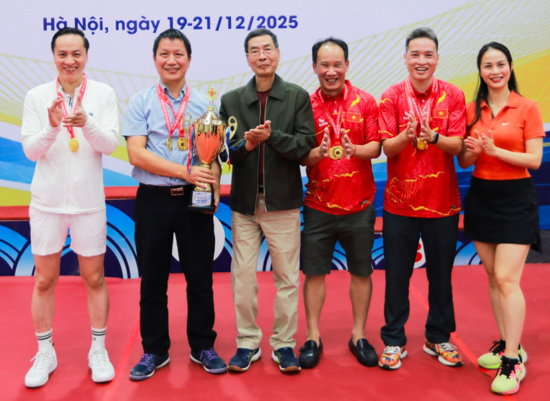 Đội Báo CAND đạt ba Huy chương Vàng Giải vô địch bóng bàn Cúp Hội Nhà báo Việt Nam 2025 -0