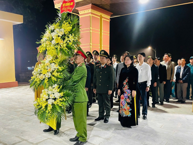 Bộ Công an:  Tổ chức Lễ hoàn thổ, dâng hương tri ân tưởng nhớ các anh hùng, liệt sỹ tại Đền thờ và Nghĩa trang Liệt sĩ Yên Thành -0
