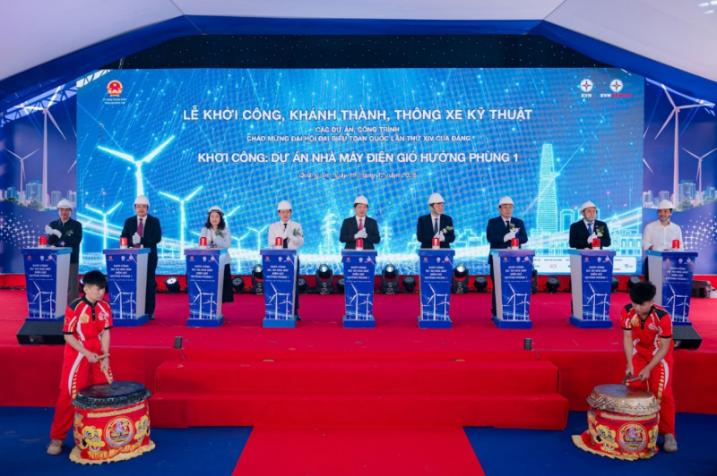 EVNGENCO2 khởi công hai dự án điện gió Hướng Phùng 1 và Đông Hải 1 -0