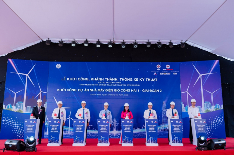 EVNGENCO2 khởi công hai dự án điện gió Hướng Phùng 1 và Đông Hải 1 -0