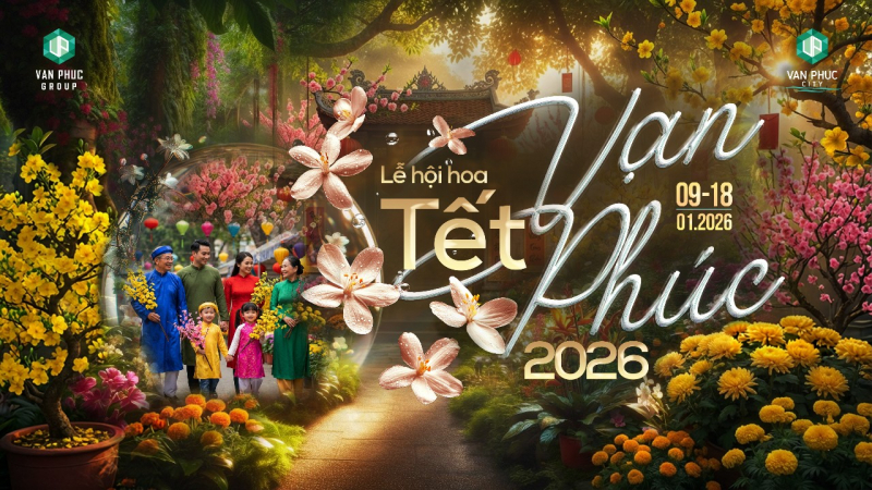 Van Phuc City bật “Mood xuân” với lễ hội hoa Tết lớn nhất năm -0