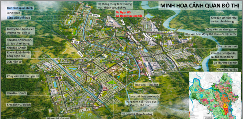 Hà Nội công bố Quy hoạch phân khu đô thị thể thao Olympic -0