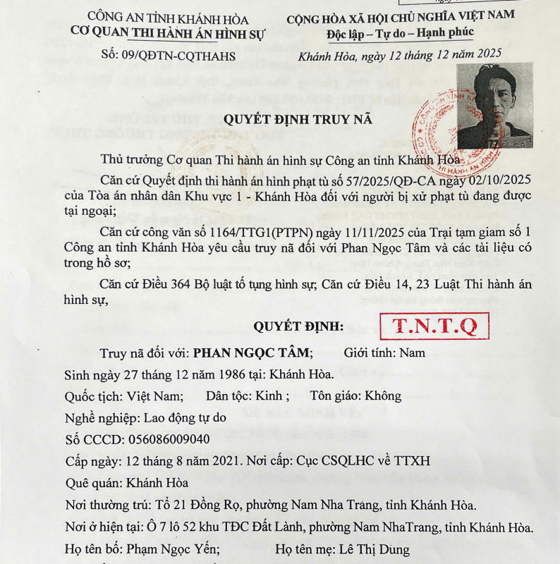 Thêm một đối tượng truy nã bị Công an phường Nam Nha Trang vây bắt -0