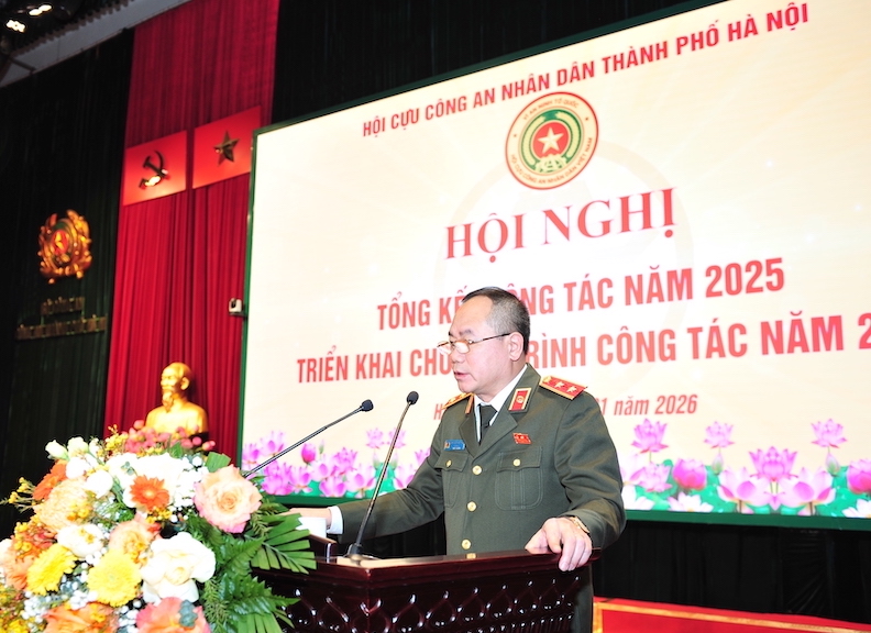 Ngày 7/1, Hội Cựu Công an nhân dân TP Hà Nội tổ chức Hội nghị tổng kết công tác năm 2025, triểnkhai chương trình công tác năm 2026. -0
