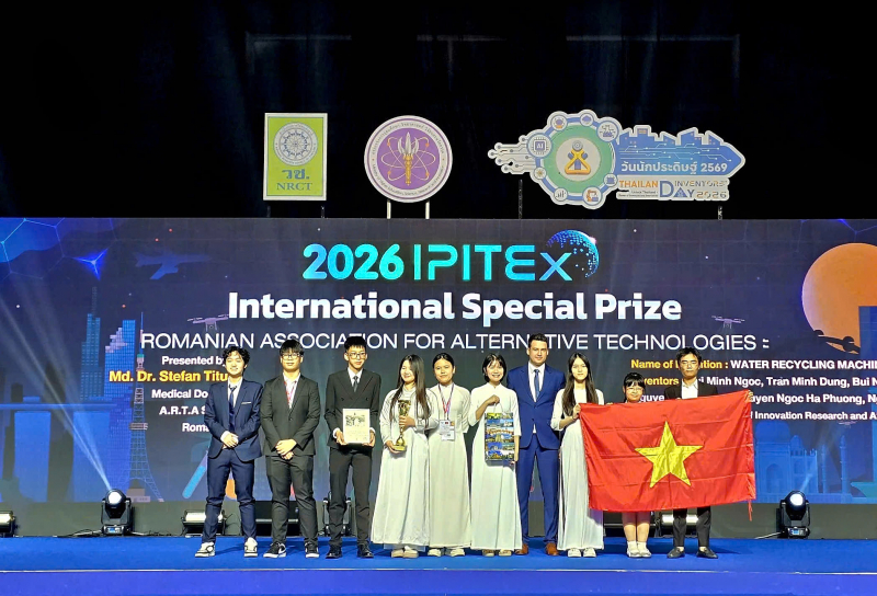 Đoàn học sinh Việt Nam đạt thành tích ấn tượng tại Cuộc thi Quốc tế về Sở hữu trí tuệ, Sáng chế, Đổi mới và Công nghệ – IPITEx 2026 -1