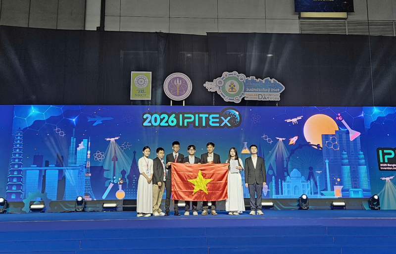 Đoàn học sinh Việt Nam đạt thành tích ấn tượng tại Cuộc thi Quốc tế về Sở hữu trí tuệ, Sáng chế, Đổi mới và Công nghệ – IPITEx 2026 -2