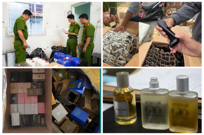 Công an TP Cần Thơ bóc gỡ đường dây sản xuất, buôn bán nước hoa giả -0