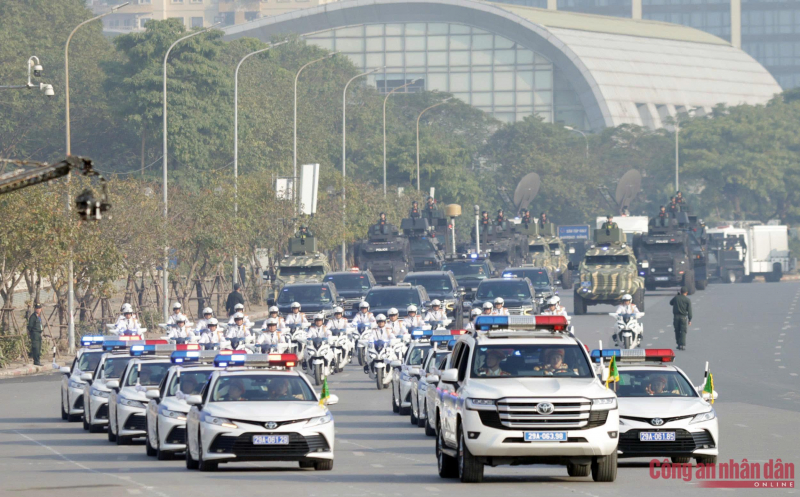 Những khoảnh khắc ấn tượng tại Lễ xuất quân và diễn tập các phương án bảo vệ Đại hội XIV của Đảng -0