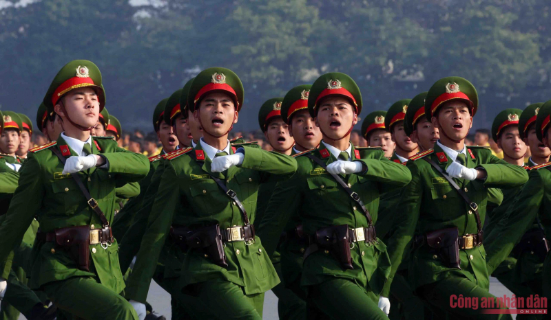 Những khoảnh khắc ấn tượng tại Lễ xuất quân và diễn tập các phương án bảo vệ Đại hội XIV của Đảng -3