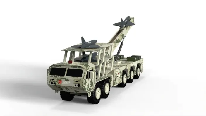 Lộ hình ảnh máy phóng điện từ  trên xe bánh hơi của Trung Quốc -0