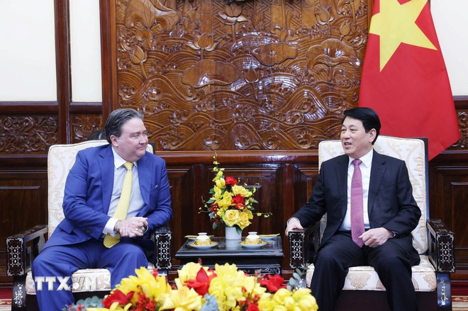 Chủ tịch nước Lương Cường tiếp Đại sứ Hoa Kỳ tại Việt Nam đến chào từ biệt -0