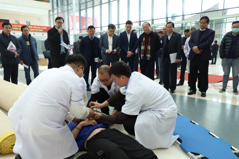 Diễn tập đảm bảo công tác y tế phục vụ Đại hội Đại biểu toàn quốc lần thứ XIV của Đảng -0