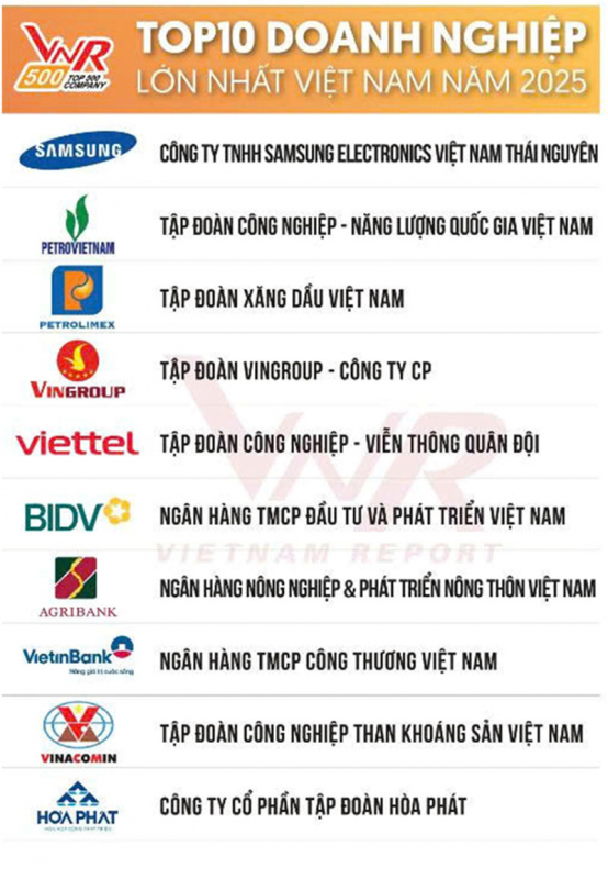 Agribank – Top 10 doanh nghiệp lớn nhất Việt Nam năm 2025 -0