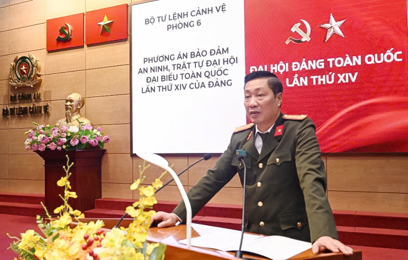 Tập huấn nghiệp vụ cho CBCS Cảnh vệ tham gia bảo vệ Đại hội XIV của Đảng -0