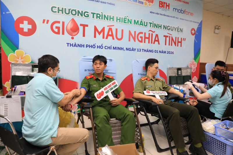 Hơn 400 cán bộ, đoàn viên, thanh niên và CBCS Công an TP Hồ Chí Minh tham gia hiến máu -0