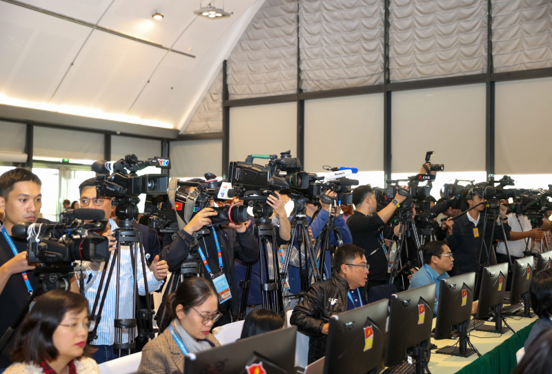 Trung tâm báo chí Đại hội XIV: Cơ sở vật chất hiện đại, phục vụ tốt nhất hoạt động tác nghiệp báo chí -0