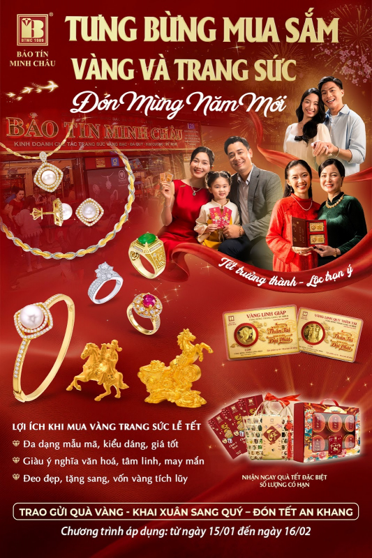 Tết trưởng thành - Lộc trọn ý: Đón Tết Bính Ngọ đẹp sang cùng vàng, trang sức Bảo Tín Minh Châu -0