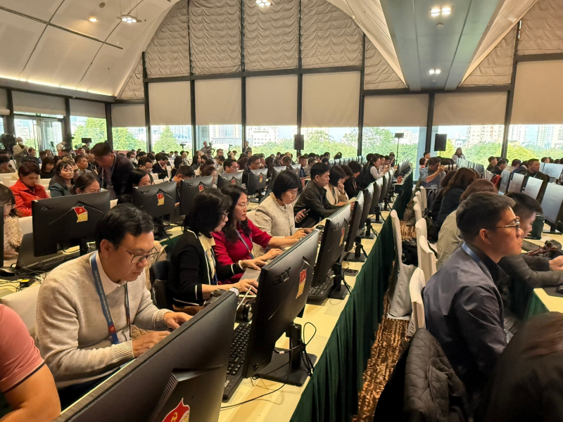 Trung tâm báo chí Đại hội XIV: Cơ sở vật chất hiện đại, phục vụ tốt nhất hoạt động tác nghiệp báo chí -0