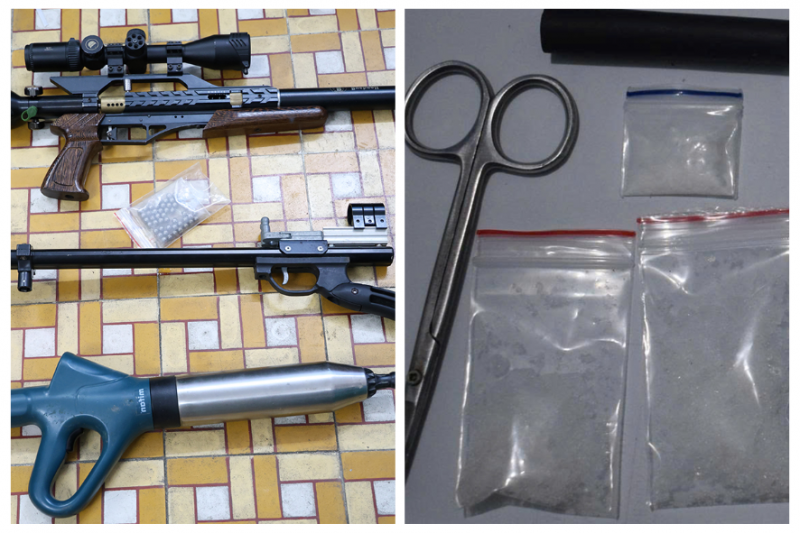 Kiểm tra hành chính phát hiện tàng trữ ma tuý và súng trong nhà -0