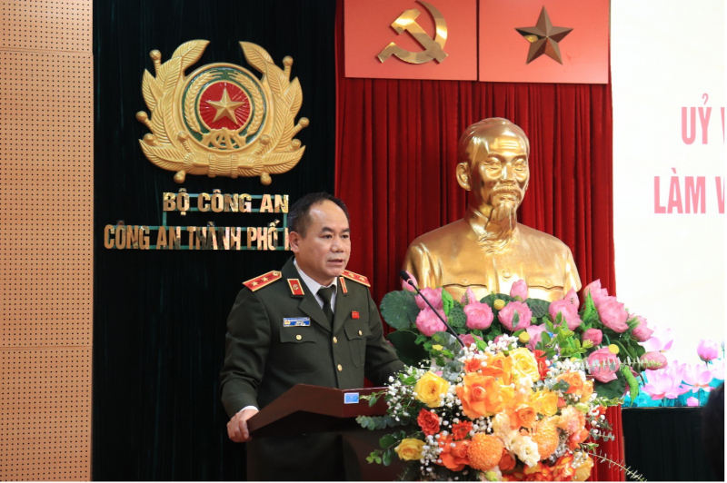 Bí thư Thành ủy Hà Nội làm việc với Đảng ủy Công an thành phố Hà Nội -0