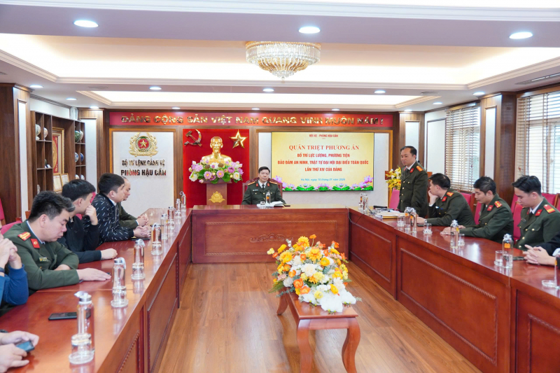 Chủ động làm tốt công tác hậu cần, phục vụ bảo vệ an toàn Đại hội XIV của Đảng -0