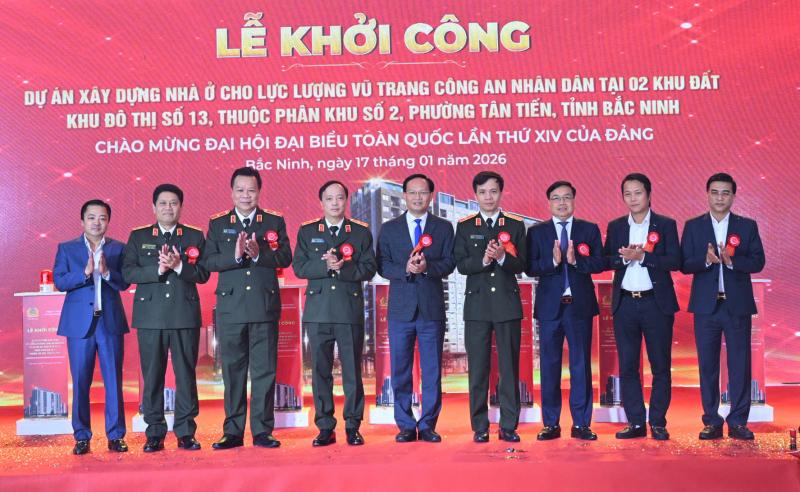 Khởi công dự án xây dựng nhà ở cho lực lượng vũ trang CAND tại phường Tân Tiến, tỉnh Bắc Ninh -1