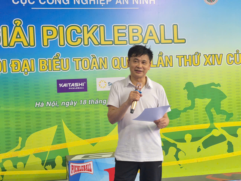 Sôi nổi Giải Pickleball chào mừng Đại hội Đảng lần thứ XIV do Cục Công nghiệp an ninh tổ chức -0