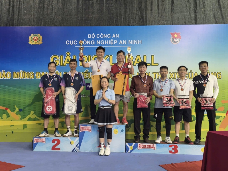 Sôi nổi Giải Pickleball chào mừng Đại hội Đảng lần thứ XIV do Cục Công nghiệp an ninh tổ chức -0