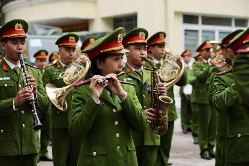 Dàn nhạc kèn CAND lớn nhất từ trước đến nay biểu diễn chào mừng Đại hội Đảng -5