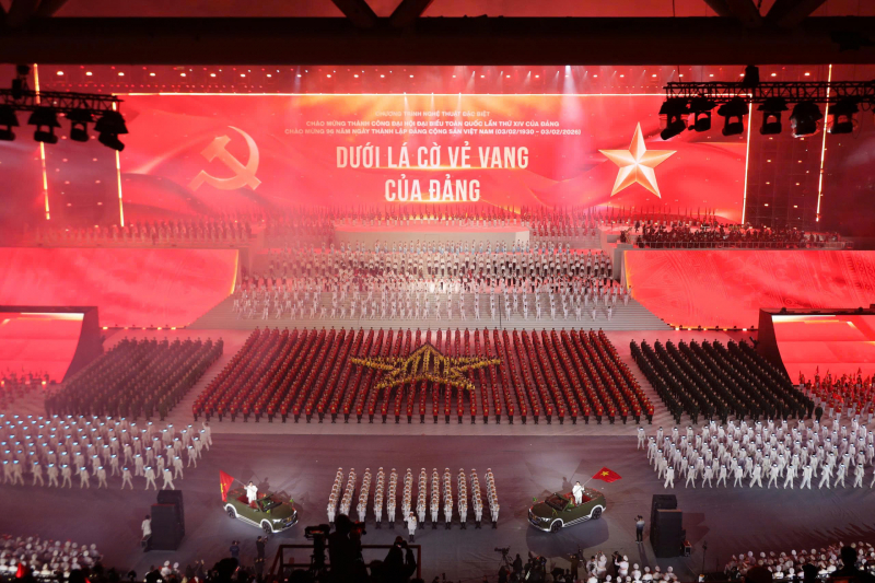 Những hình ảnh ấn tượng của CAND trong chương trình nghệ thuật chào mừng thành công Đại hội Đảng -0