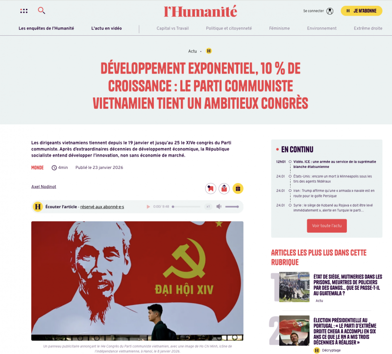 Đại hội XIV của Đảng phản ánh tầm nhìn chiến lược và động lực cho giai đoạn phát triển mới -0