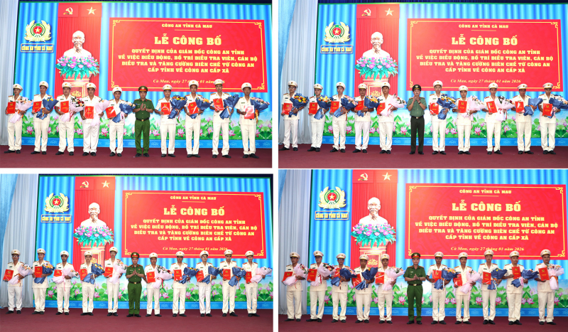 Công an Cà Mau điều động trên 100 điều tra viên về Công an cơ sở -0