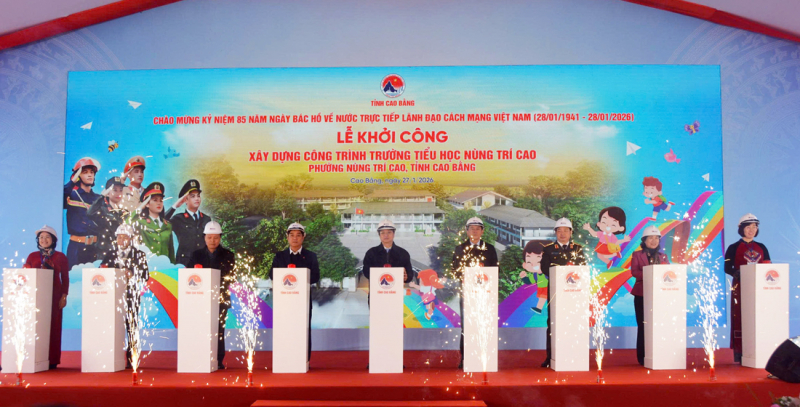 Tổng Bí thư Tô Lâm dự lễ khởi công xây trường học ở xã biên giới tỉnh Cao Bằng -0