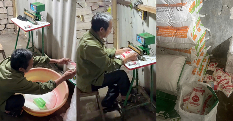 Khởi tố đối tượng sản xuất hơn 1,1 tấn mì chính giả -1