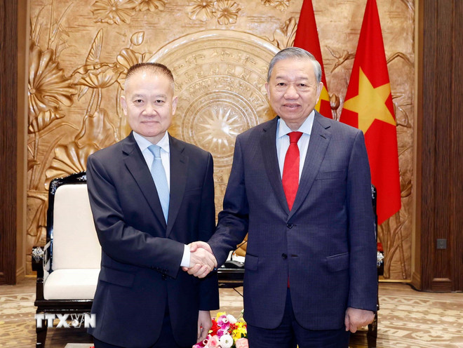 Tổng Bí thư Tô Lâm tiếp Đặc phái viên của Tổng Bí thư, Chủ tịch nước Trung Quốc Tập Cận Bình -0