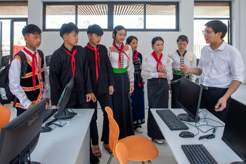 Phòng học “5 sao” tại trường liên cấp chuẩn quốc tế đầu tiên vùng biên giới Điện Biên  -1