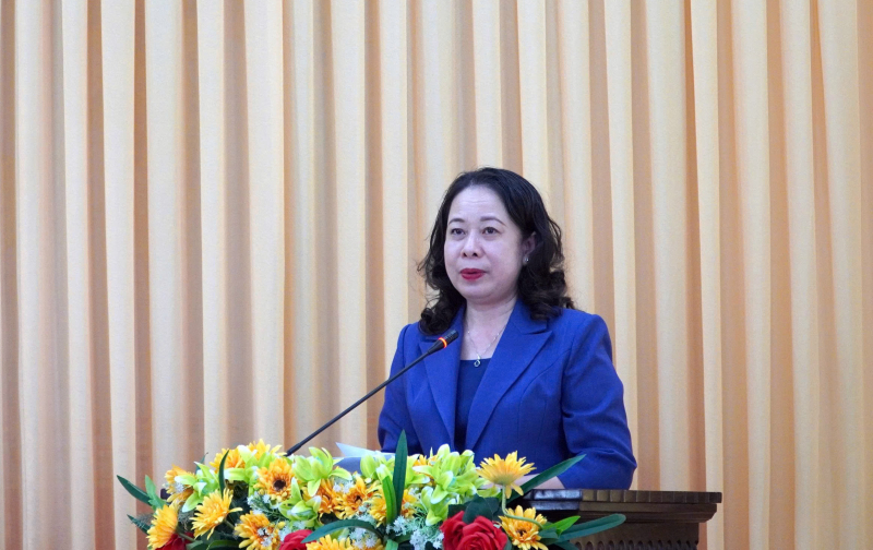 Phó Chủ tịch nước Võ Thị Ánh Xuân thăm, tặng quà và chúc Tết tại An Giang -0