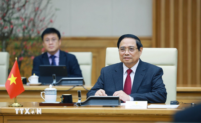 Thủ tướng Chính phủ Phạm Minh Chính hội kiến Chủ tịch Hạ viện Jordan -0