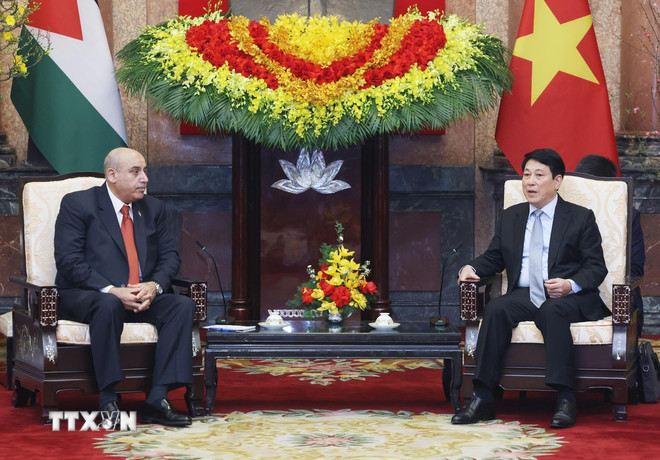 Chủ tịch nước Lương Cường tiếp Chủ tịch Hạ viện Jordan Mazen Turki El Qadi -0