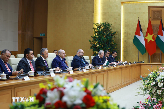 Thủ tướng Chính phủ Phạm Minh Chính hội kiến Chủ tịch Hạ viện Jordan -0