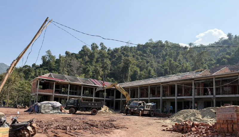 Gấp rút hoàn thiện trường học cho học sinh Mỹ Lý trước Tết Nguyên đán -0