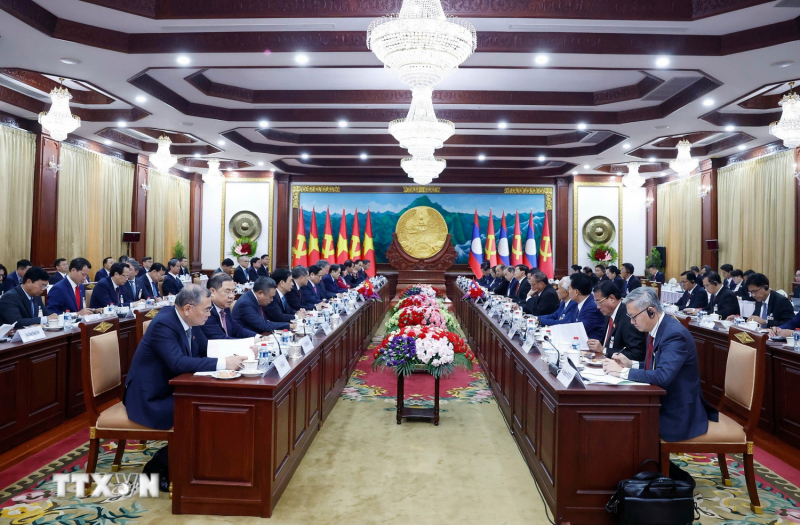 Tổng Bí thư Tô Lâm hội đàm với Tổng Bí thư, Chủ tịch nước Lào Thonglun Sisoulith -0