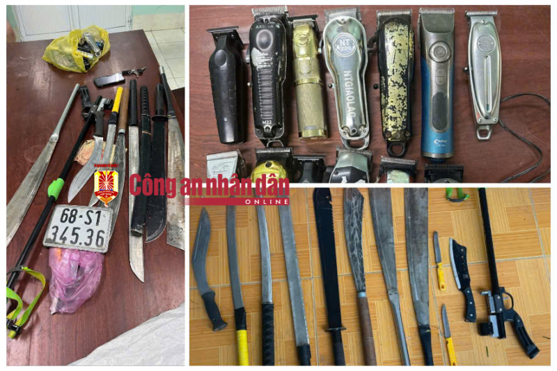 Bắt nhóm thanh thiếu niên thủ hung khí đi trộm cắp tài sản trên tuyến Quốc lộ 80 -0