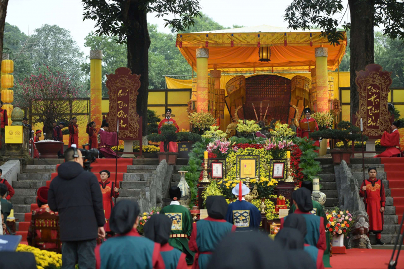 Di sản Hoàng thành Thăng Long - Hà Nội rực rỡ với các nghi lễ Tết cung đình -0